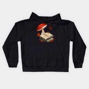 Vintage books and mushroom Kids Hoodie